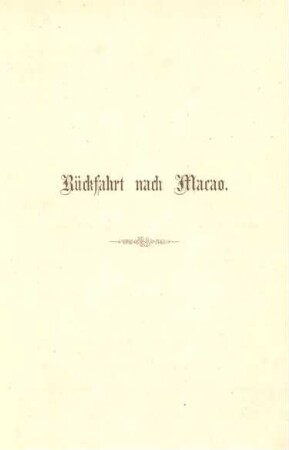 Rückfahrt nach Macao