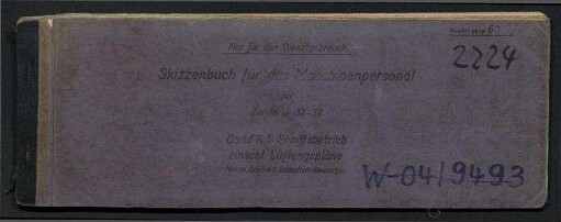Skizzenbuch für das Maschinenpersonal für Zerstörer 37-39