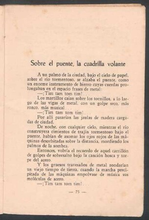 Sobre el puente, la cuadrilla volante
