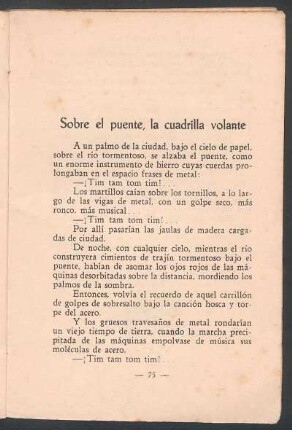 Sobre el puente, la cuadrilla volante