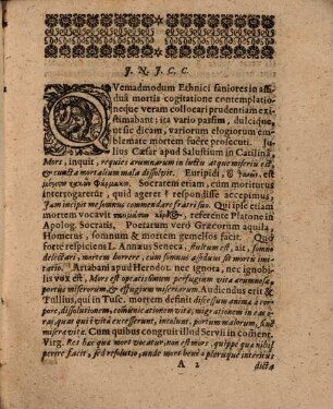 Disputatio Theologica De Beatitudinis In Domino Morientium Privilegio : Ex Apoc. XIV. vers. 13.