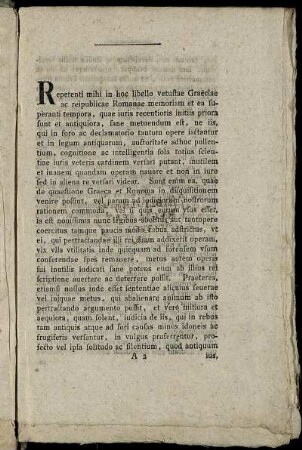 Repetenti mihi in hoc libello [...]