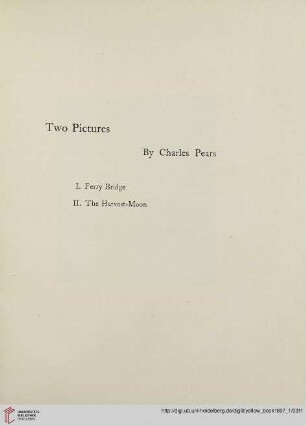 Plates: Two Pictures by Charles Pears