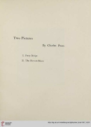 Plates: Two Pictures by Charles Pears