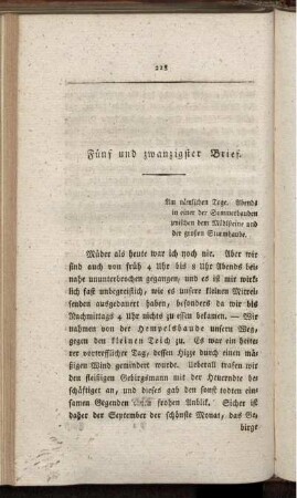 Fünf und zwanzigster Brief - Acht und zwanzigster Brief