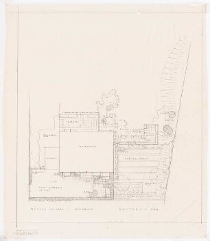 Garten Ehlers, Berlin-Wannsee: Lageplan mit Gartenplan 1:100
