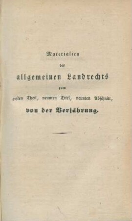 Verjährung.