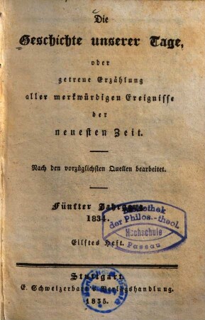 Die Geschichte unserer Tage. 15, Das Jahr 1834. Bd. 3