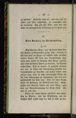 IV. Das Kochen in Stubenöfen
