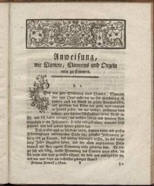 Anweisung, wie Claviere, Clavecins und Orgeln rein zu stimmen