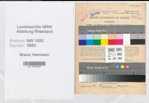 Entnazifizierung Hermann Brans, geb. 24.05.1883 (Postsekretaer)