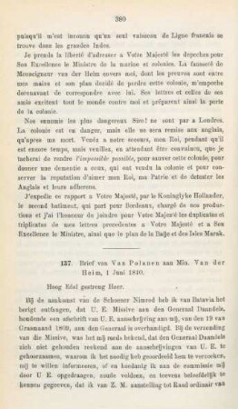 137. Brief van Van Polanen aan Min. Van der Heim, 1 Juni 1810