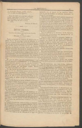 Entre primos. : Traducido del "Gaulois" para "La Semana Literaria" por Hilario S. Gabilondo