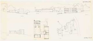 Grundschule am Hang: Ansichten SW, NW, SO, Schnitt, Grundriss 1:200, Lageplan 1:500