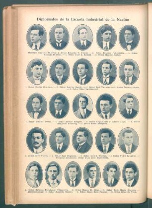 Diplomados de la Escuela Industrial de la Nación - [Retratos]