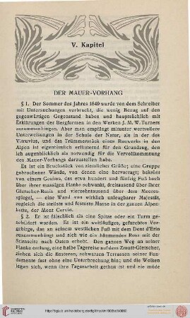 V. Der Mauer-Vorhang