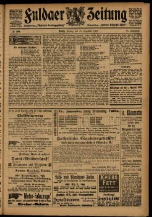 Zweite Ausgabe vom Freitag, den 18. Dezember 1903.
