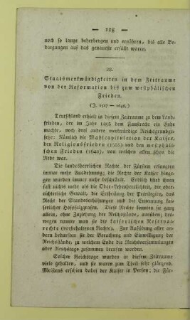 28. Staatsmerkwürdigkeiten in dem Zeitraume von der Reformation bis zum westphälischen Frieden. (J. 1517 - 1648.)