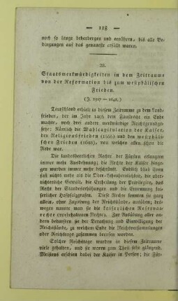 28. Staatsmerkwürdigkeiten in dem Zeitraume von der Reformation bis zum westphälischen Frieden. (J. 1517 - 1648.)