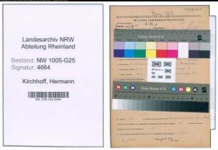 Entnazifizierung Hermann Kirchhoff , geb. 07.02.1916 (Lebensmittelhaendler)
