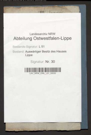 Lippische Vogtei über das Kloster Quernheim