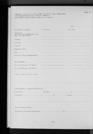 zu der GV vom 2. Januar 1964 i.d.F. der GV vom 1. Oktober 1973 Verwahrungsnachricht gem. 1 2 a oder 2 b - Rückseite -