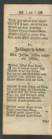 62. Je länger je lieber