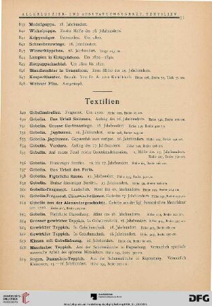 Textilien (Nr. 849-994)