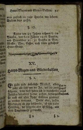 XV. Haupt-Magen- und Gliederbalsam.