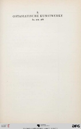 X. Ostasiatische Kunstwerke (Nr. 414-455)