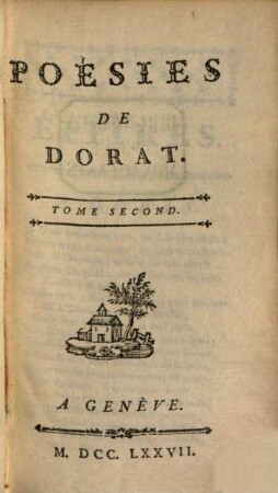 Poésies De Dorat, 2