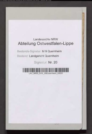 Erblasser: Cassebaum, Catharine Elisabeth, geb. Becker auch Boeker:
