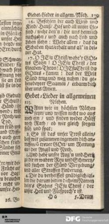 Gebet-Lieder in allgemeinen Nöthen.