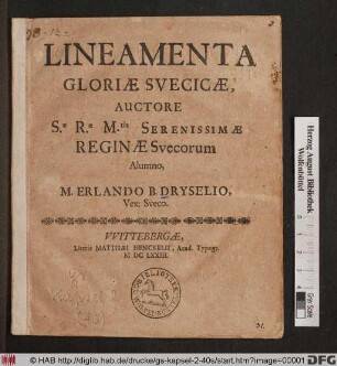 Lineamenta Gloriae Suecicae