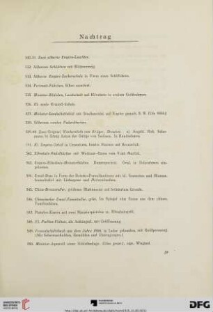 Nachtrag (Nr. 530-569)