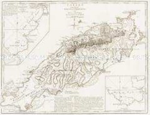 Tobago. Mit zwei Nebenkarten: A survey of Great & Little Courland Bays; Man of War Bay