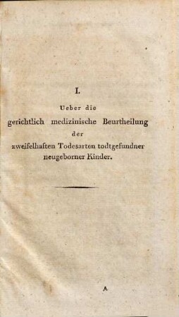 Abhandlungen aus dem Gebiete der gerichtlichen Medicin : als Erläuterungen zu dem "Lehrbuche der gerichtlichen Medicin", 1
