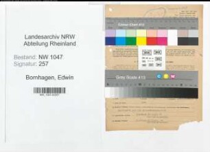 Entnazifizierung Edwin Bornhagen , geb. 03.05.1893 (Finanzbeamter)