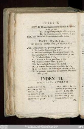 Index II. Scriptorum Veterum.