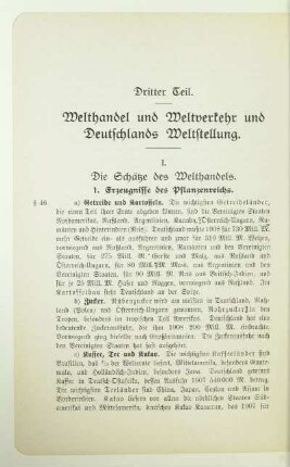 Dritter Teil. Welthandel und Weltverkehr und Deutschlands Weltstellung
