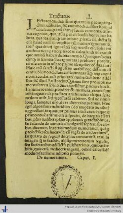 Tractatus I. De integris.