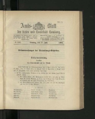 No. 112. 27. Juli. 1902.