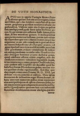 De Votis Monasticis.
