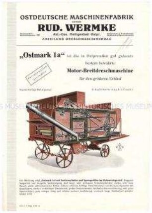 Motor-Breitdreschmaschine "Ostmark 1a"