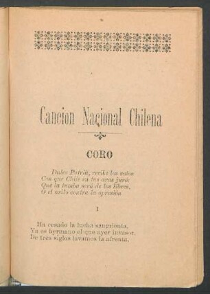 Canción nacional chilena