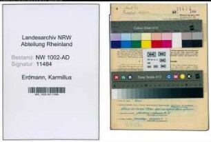 Entnazifizierung Karmillus Erdmann, geb. 15.07.1917 (Angestellter)