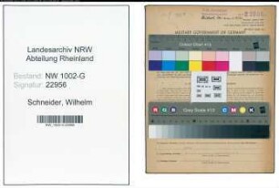 Entnazifizierung Wilhelm Schneider, geb. 03.06.1899 (Kaufmann)