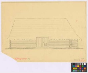 Zabelkau, Schurgersdorf ([Landkreis Ratibor]): [Pfarrscheune]. Pfarrscheune (Seiten-Ansicht)