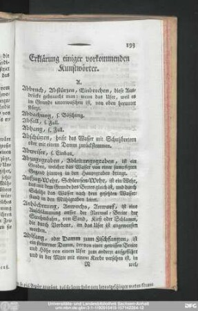 Erklärung einiger vorkommenden Kunstwörter.