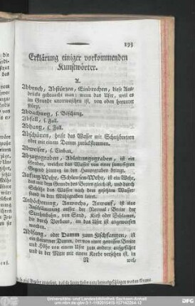 Erklärung einiger vorkommenden Kunstwörter.